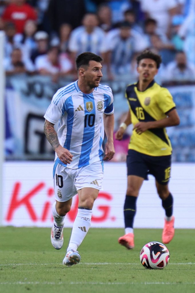 Lionel Messi en el amistoso ante Ecuador, previo a la Copa América.